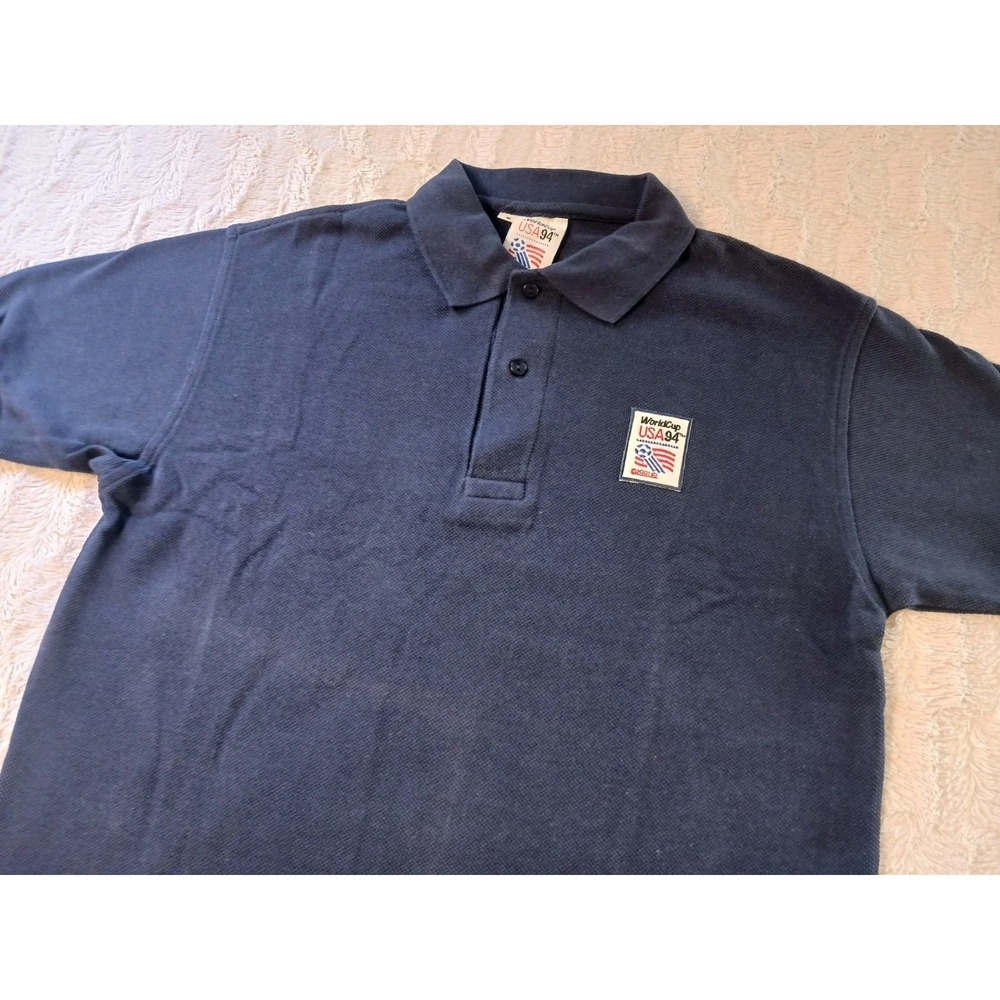 Vintage 1994 Fifa USA World Cup Soccer Men's Size Small Polo Shirt Made In USA